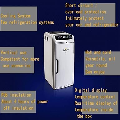 Nevera portátil eléctrica, coche de refrigerador del compresor ...