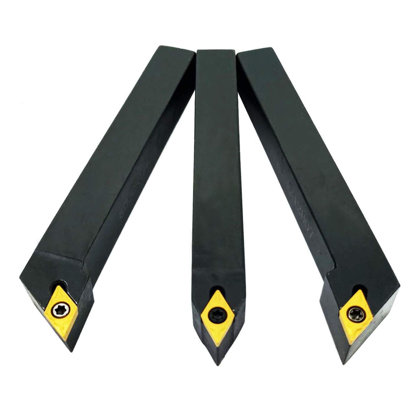 3PCS 1/2" CNC Lathe Carbide Turning Tools Indexable Holder Set SDNCN1212H07 + SDJCL1212H07 + SDJCR1212H07 with 3PCS DCMT21.51 Indexable Carbide Turning Insert……