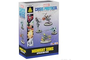 Atomic Mass Games Marvel: Crisis Protocol Midnight Sons Affiliation Pack - Blade, Moon Knight, Ghost Rider & Doctor Voodoo, T