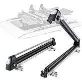 AA Products Inc. 33'' Aluminum Universal Ski Roof Rack Fits 6 Pairs Skis or 4 Snowboards, Ski Roof Carrier Fit Most Vehicles Equipped Cross Bars