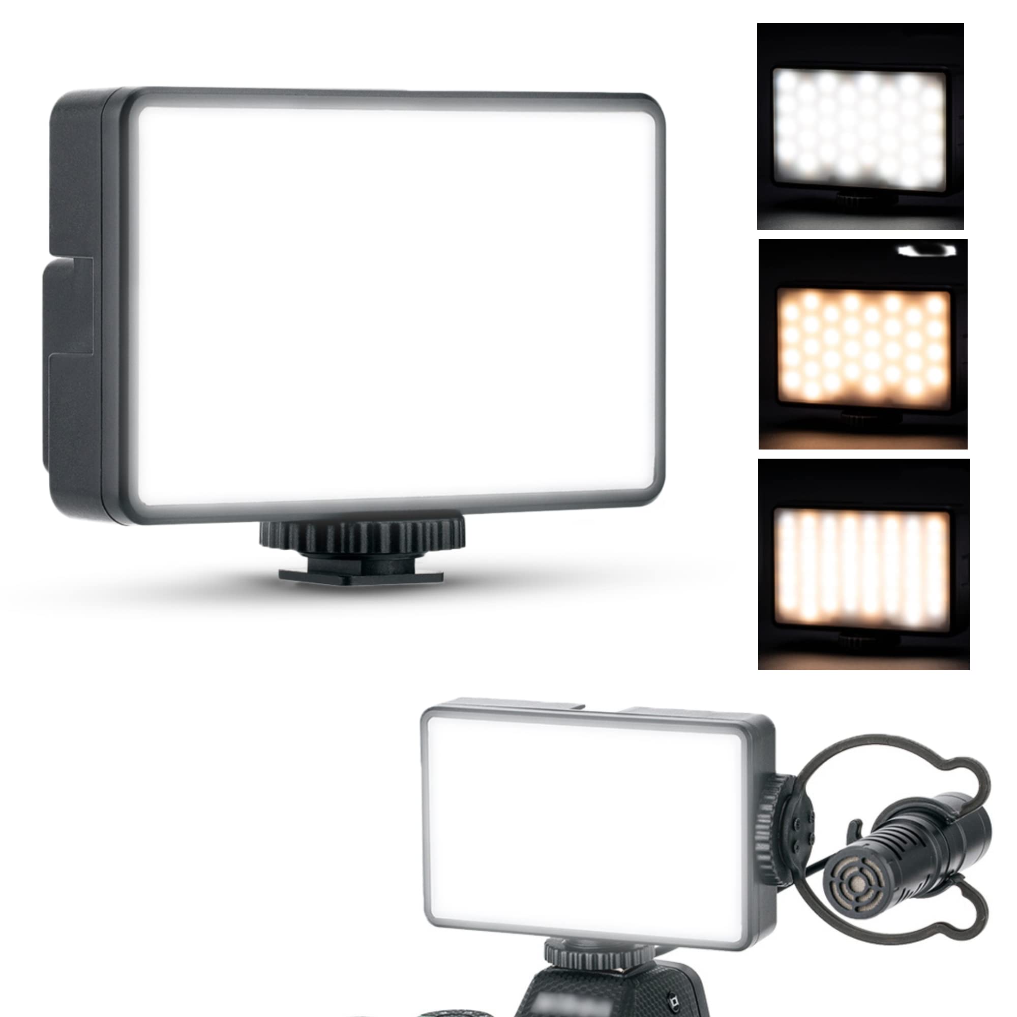 Photo 1 of Ultra Bright 3200-5600K Adjustable On Camera 66 LED Video Light for M50 M6 Mark II RP R R6 Sony ZV-1 A6100 A6300 A6400 A7C Fuji X-S10 X-T200 X-T30 X-T3 X-T4 Nikon Z50 Z6 Z7 iPhone and More