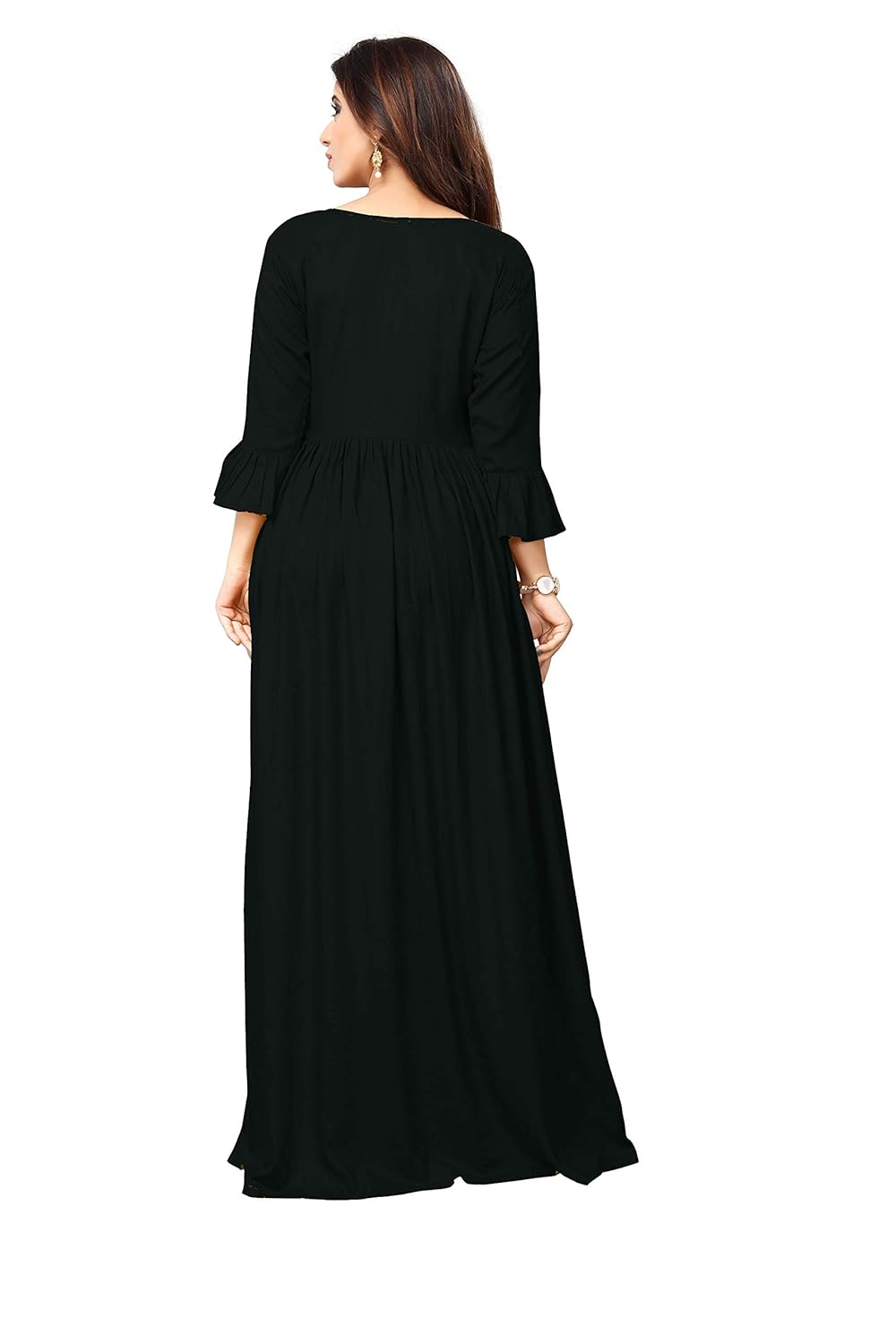 saree kurti marts latest new rayon mustard coloured gown (skm-804_main)