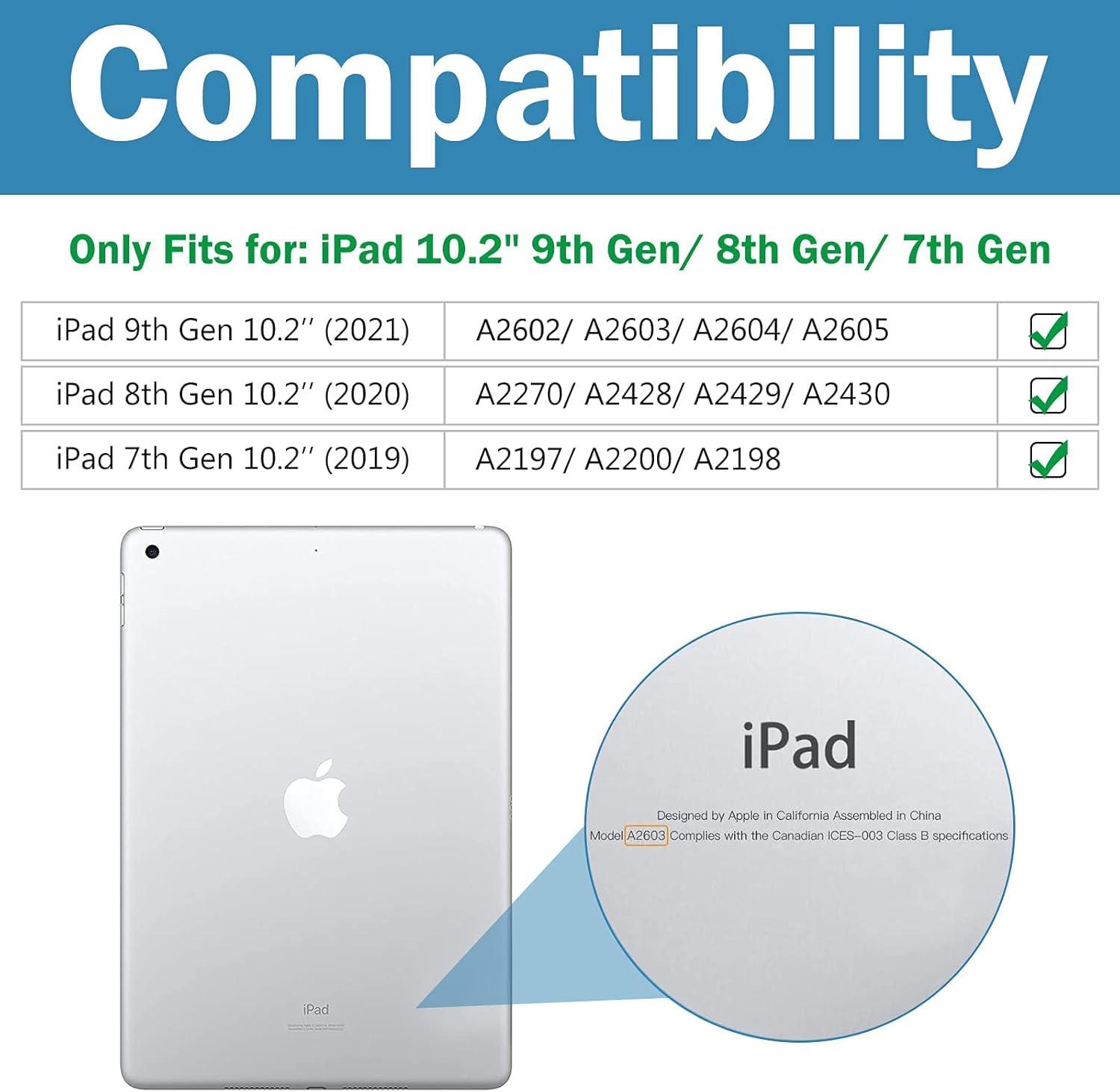 ProCase Rugged Case for iPad 9th/ 8th/ 7th Generation 10.2