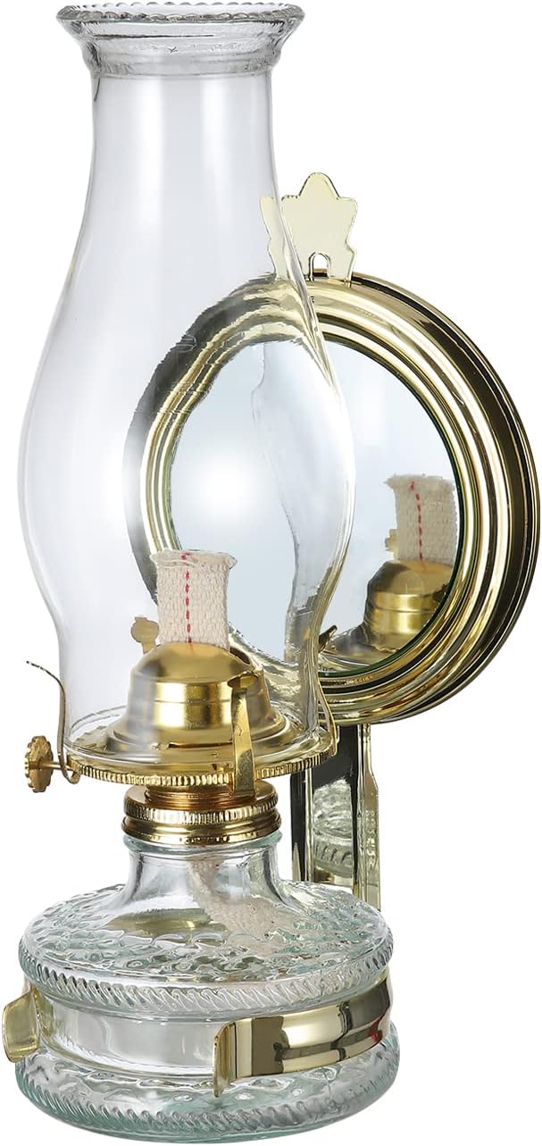 Oil Lamps & Accessories - Spuik Large Oil Lamp Rustic Oil Lamps for Indoor Use Warm Home Mood Decor Lighting Kerosene Lamp Chamber Oil Lamp Lantern Classic Vintage Hurricane Lamp