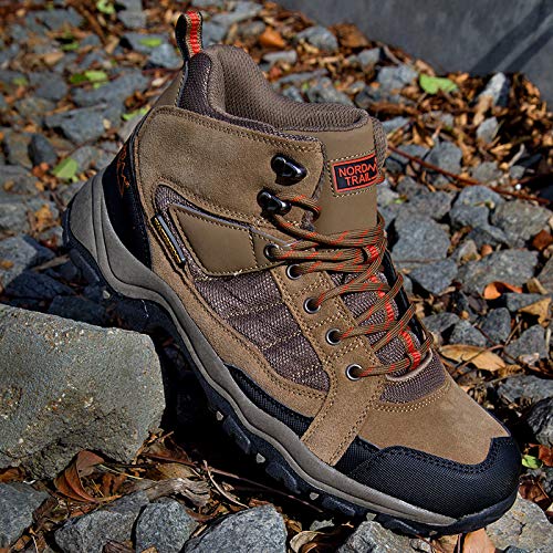 Nord Trail Mt. Hunter Hi II Hiking Boots for Men Taupe & Orange Suede