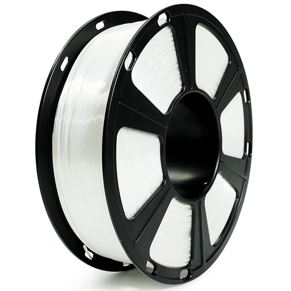 GIANTARM 3D PRINTER FILAMENT, SILK WHITE PLA FILAMENT, 1KG(2.2LBS) SPOOL, 1.75MM DIMENSION ACCURACY +/- 0.03MM, 3D PRINTING FILAMENT