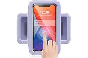 LC-dolida Phone Case for Shower Waterproof 480 Rotation Phone Stand Case Mount for Bathroom Batheub Kitchen Wall Mirro Compatible with iPhone 15 14 13 12 11 Plus Pro Max XS XR