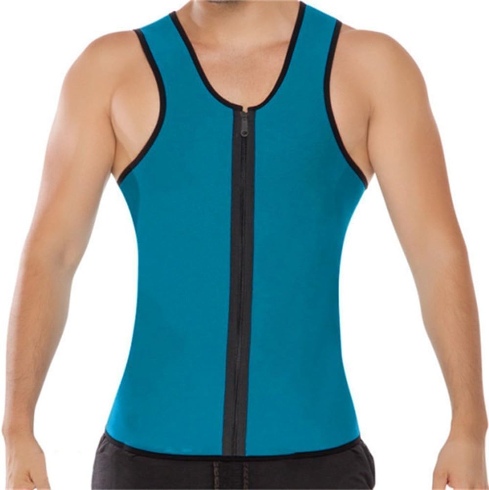 Sport Vest Corset, QianSheng Men's Reversible Neoprene Waist Trainer Cincher Corset Hot Ultra Sweat Fitness Athletic Tight Body Shapers Waist Slim Tank Top Girdle Corset for Weight Loss
