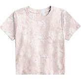 MSBESYOR Women Camo Shirt Crop Top Y2K Maple Leaf Graphic Baby Tee Short Sleeve Slim Fit Round Neck T Shirt Streetwear