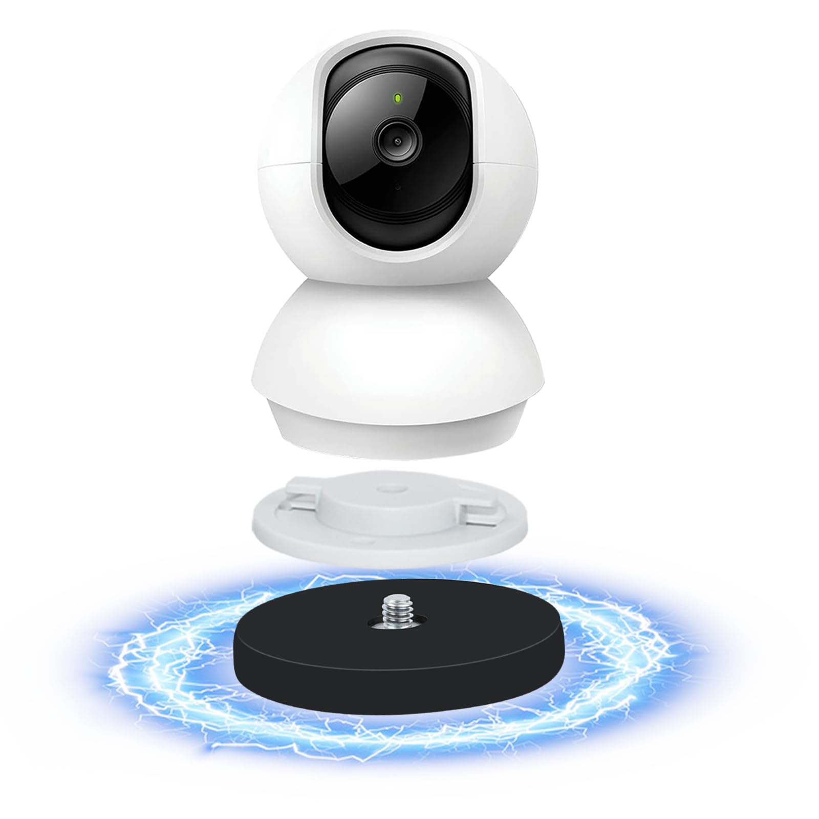 Camera Wall Mount Compatible with Tp-Link Tapo Tc70/C200/C210/C220/C225, Kasa Ec70/ Kc410s, Reolink E1/E1 Pro Security Camera, Magnetic Wall Mounting Bracket Holder, No Drilling