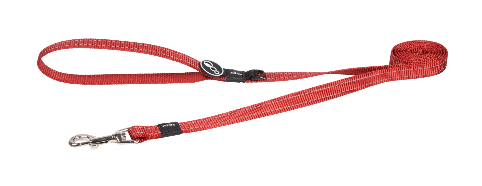 Reflective Dog Leash for Medium Dogs, 5/8" wide, 6' long, Red