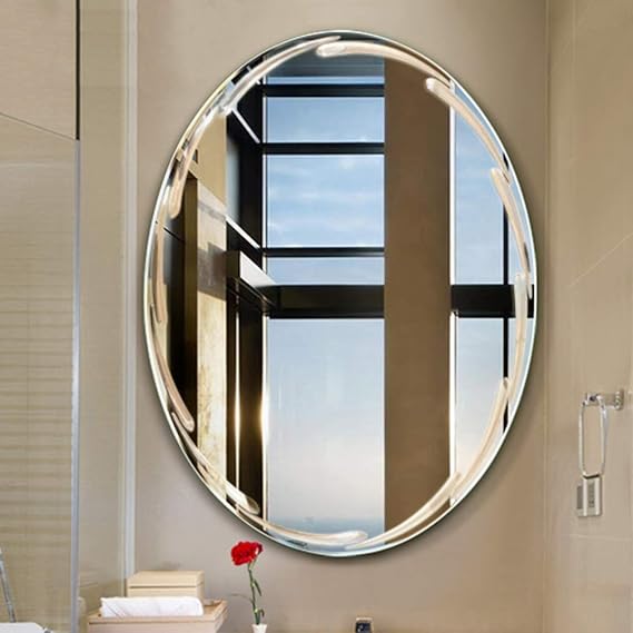 SLRMKK Mirror-1 Ovaler Spiegel, rahmenloses Badezimmer-Wand-Make-up