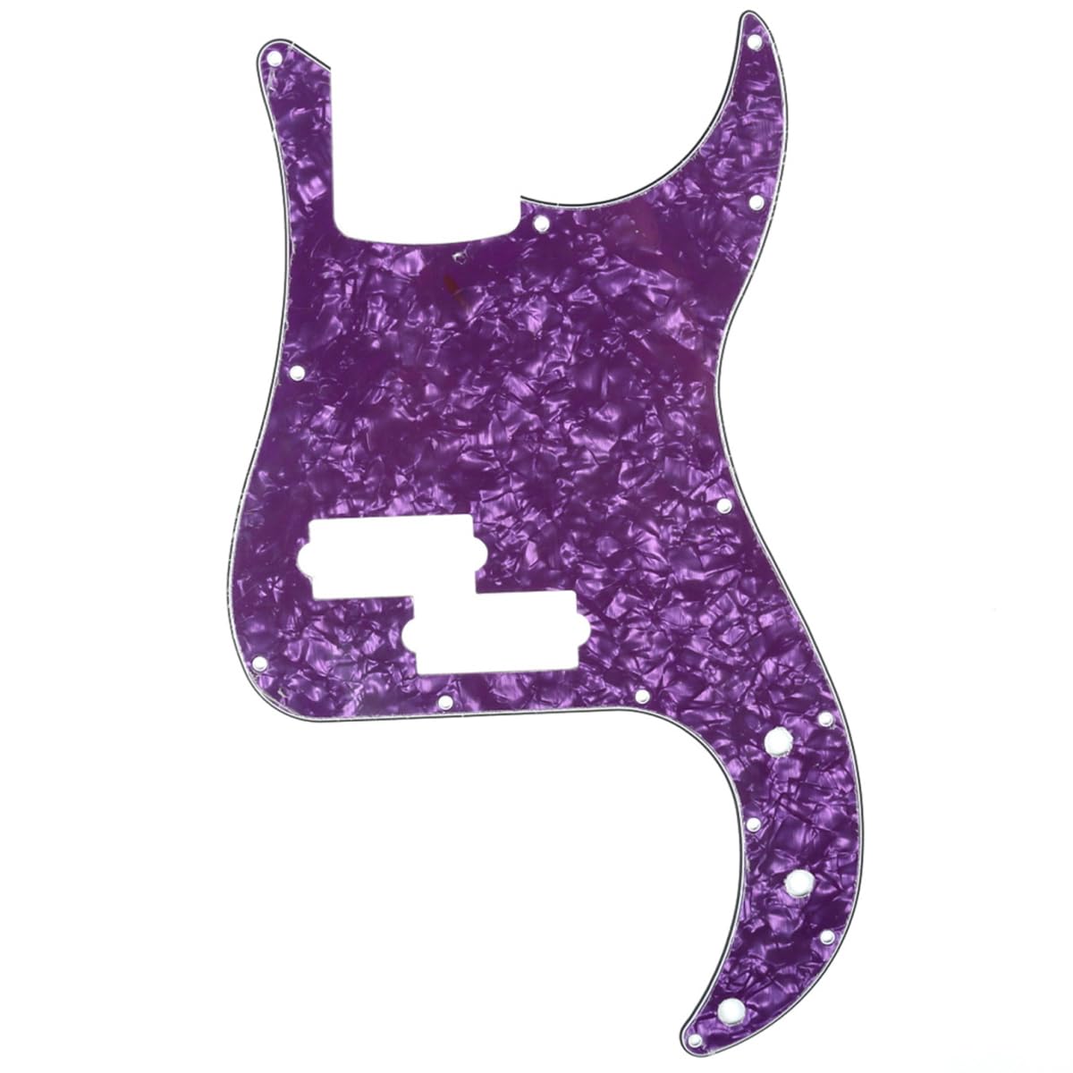 Musiclily 13 Hole P Bass Pickguard for Fender American/Mexican Standard Precision Bass,4Ply Purple Pearl — image 1