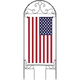Liitrton Garden Flag Holder Stand | Yard Flag Holder Fits Max 14" x 25" Flags | Metal Garden Flagpole Stake for Outside, Seasonal Garden Yard Lawn Holiday Decor Christmas Flag Stand (No Flag Included)