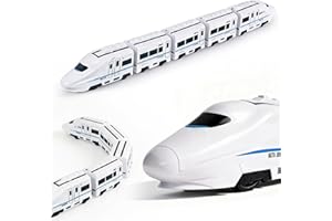 Electric Train Set, Smart Chain Train Toy, Simulation High Speed Railway Harmony Trains Toys with 5 Carriages, Fun Learning G