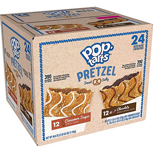 Pop-Tarts Pretzel Sweet & Salty Breakfast Toaster Pastries, Variety Pack (24 ct.)