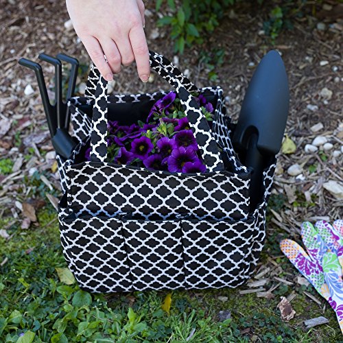 Small Garden Tote Bag, Utility Bags for Gardening, Car Totes, Organization, (Black) - Thumbnail 4