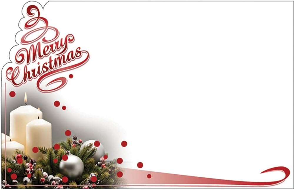 Amazon Com Christmas Candles Enclosure Cards Gift Tags 3 1 2 X 2 1 4in 50 Health Personal Care