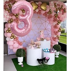 TONIFUL 40 Inch Light Pink Large Numbers