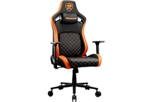 Cougar Defensor Ergonomic Office/Gaming Chair, Adjustable Height and Tilt, 155º Recline, 4D Folding Armrests, Durable Hyper-D