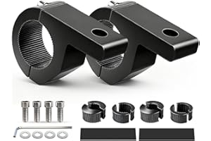 JG-AUTO 2PCS LED Light Bar Mounting Brackets Kit Fit for 0.75" / 0.87'' Round Rails Tube LED Offroad Driving Fog Light Horizo