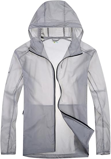 Amazon ウィンドブレーカー メンズ 日焼け止め服 紫外線対策 夏 長袖 パーカー 薄手 Uvカット 無地 涼しい アウトドア 速乾 釣り メンズ ラッシュガード ライトグレー L アウトドア アウトドアジャケット 通販