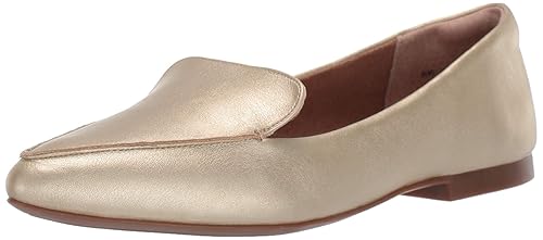 Amazon Essentials Women's Loafer Flat, Gold, 5