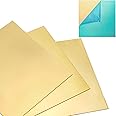 Eorbow 3 Pcs 5.9"×5.9" Brass Sheet, 18 Gauge(1mm) Thickness Brass Sheet Metal, No Scratches, Double-Side Film Attached Brass Plates, Thin Metal Sheets for Crafts DIY, Model Making, Repairs