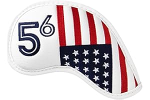WTLJQQY 1pc Golf Wedge Cover or Set US Flag Iron Wedge Head Covers 52 56 60 Wedge Covers, PU Leather Golf Iron Covers Head Covers for Men Golfers