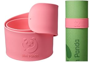 Slim Panda Yoga Mat Strap Slap Band, One Snap Keeps Mats Tightly Rolled, Heavy-Duty Clasp Fits Most Size Mats(24" L X 2" W)