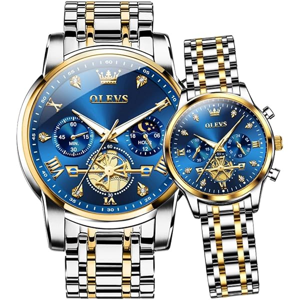 Amazon.com: CARLIEN Couple Watches Men and Women Automatic  display picture 3