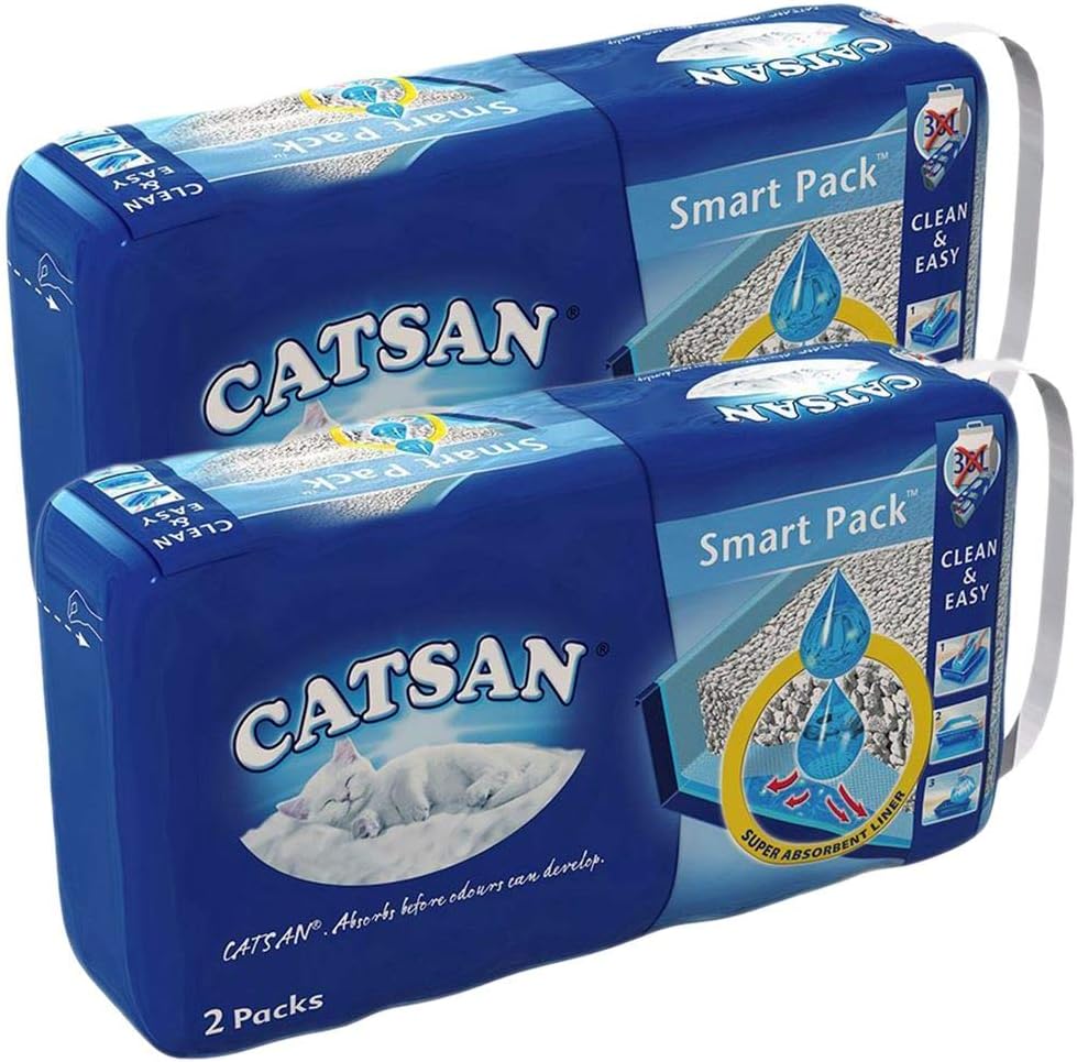 Catsan Smart Pack Cat Litter 2 Inlays 4kg Pack of 2