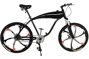 BRILLIANT Zeda Screamin Demon V2 Engine-Ready Motorized Bicycle - Built in Gas Tank - Gas Frame Bike (Black Bicycle)