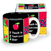"2 Teach is 2 Touch Lives" Teachers Coffee Mug Inexpensive Gift Item