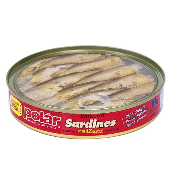 MW POLAR BRISLING SARDINES, SMOKED IN OLIVE OIL, 4.23-OUNCE