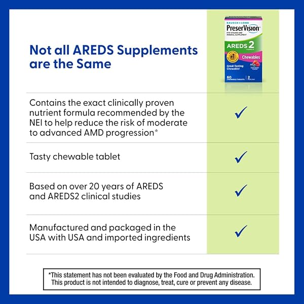 PRESERVISION AREDS 2 EYE VITAMINS, #1 EYE DOCTOR RECOMMENDED BRAND, CHEWABLE LUTEIN AND ZEAXANTHIN SUPPLEMENT WITH VITAMIN C, VITAMIN E,ZINC, AND COPPER, MIXED BERRY, 70 TABLETS