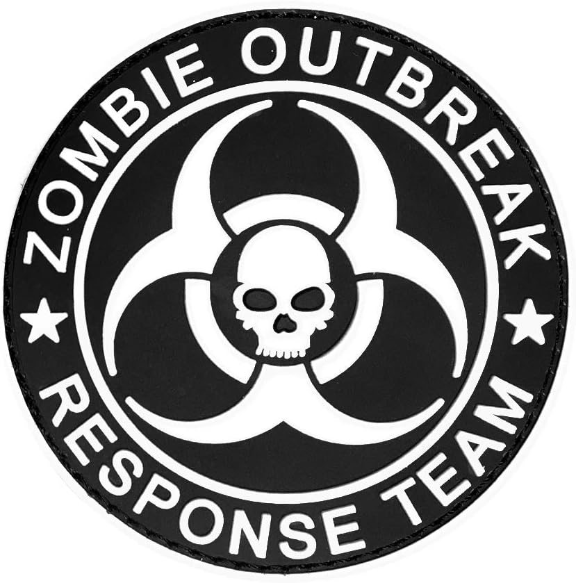 Morton Home Tactical Morale Patch Zombie Outbreak Response Team Embroidered PVC Applique Tactical Hook Rubber Patches