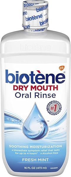 BIOTENE DRY MOUTH ORAL RINSE, FRESH MINT 16 OZ (PACK OF 5)