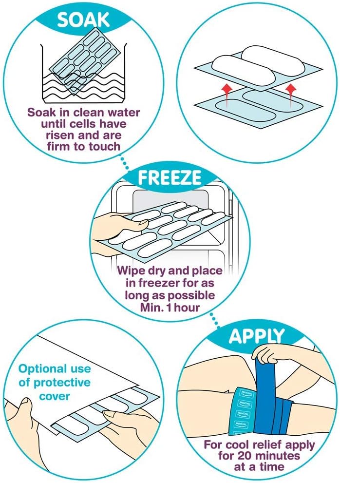 Medichill Cool Cubes, Reusable Multi-Purpose Cold Compress (Large 22x13cm) (100), White - Image 3