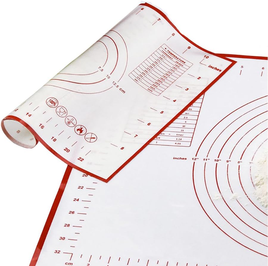 First Class Service Pastry Mat Pack Of 3 Non Slip Reusable Silicone Baking Mats With Measurements And Conversion Charts For Rolling Dough Cookie Sheet Large 23 62 X 15 75 Medium 15 75 X 11 81 Small 10 24 X 11 42