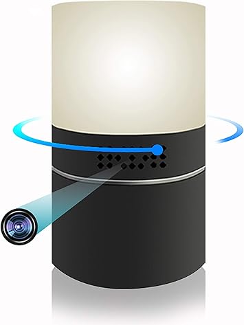 comgsa lampara de camara oculta led multicolor camara espia wifi full hd 1080p 2mpx mini camara inalambrica giratoria lentes 330 con deteccion