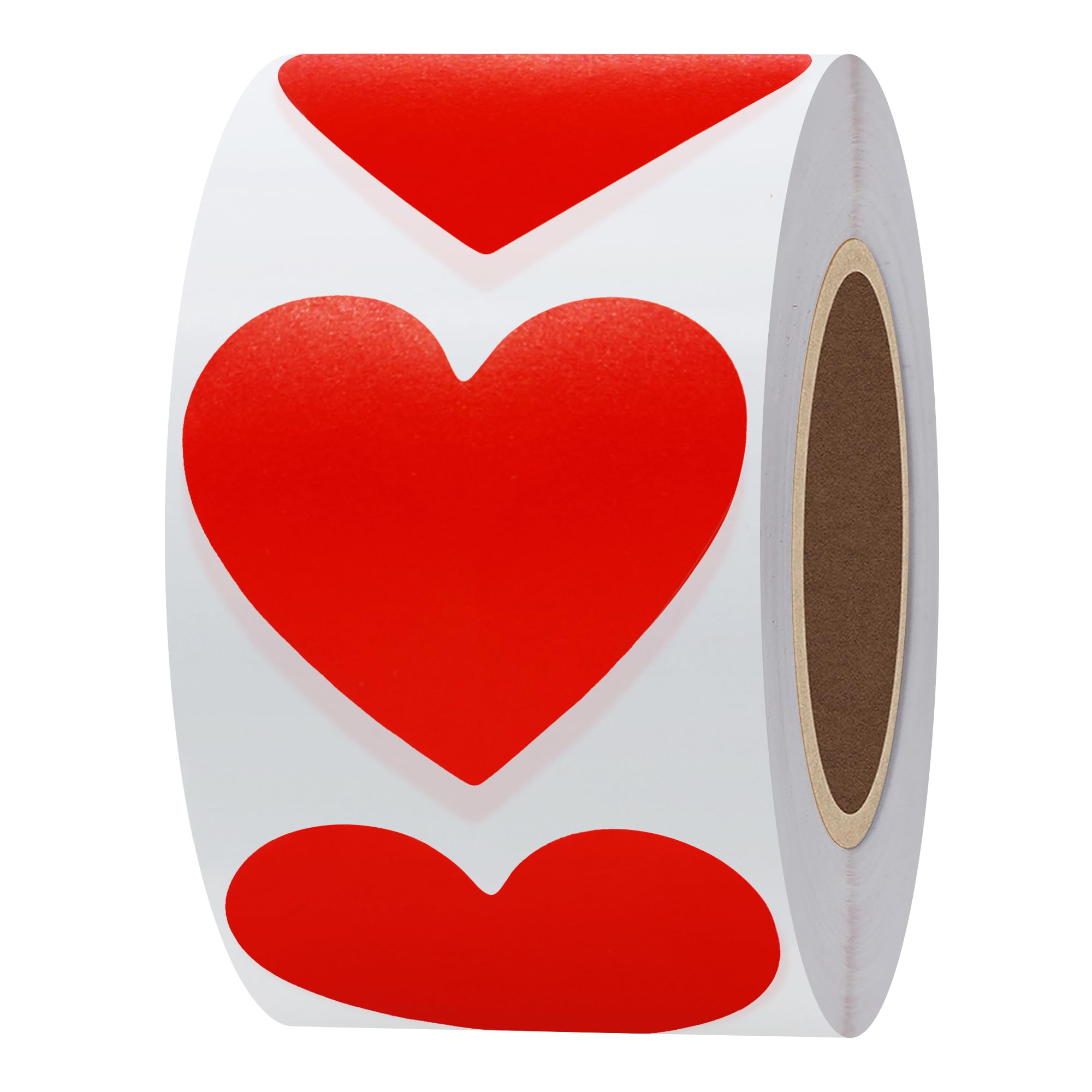 Hylabelest Love Heart Stickers Color Coding Dot Labels 1.5" Adhesive Label 500 Per Roll (Red)