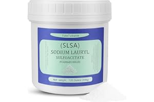 FSBBTAIBANLE 7 Ounce of SLSA Powder for Bath Bomb Making, Premium Sodium Lauryl Sulfoacetate Powder, Sodium Lactate for soap Making, Gentle on The Skin. Suitable for Bath TrufflesCrafting Bath Bombs and More