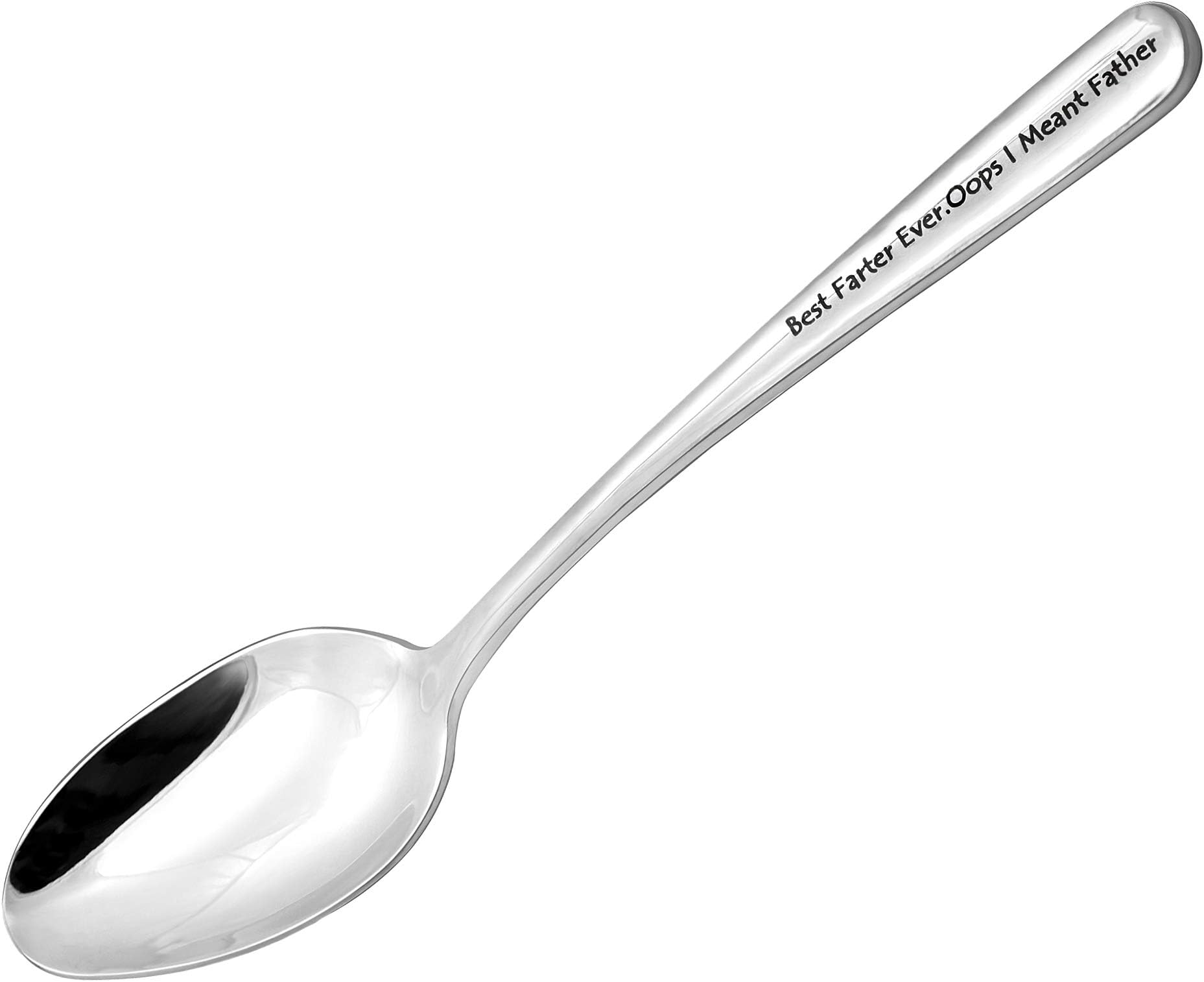 Father's Day Best Farter Ever Oops I Meant Father Gifts from Daughter Son Soup Spoon Dinner Spoon Coffee Spoon Ice Cream 304 Stainless Steel Spoon