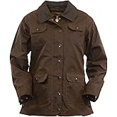 Outback Trading Company womens Gidley Durable Casual Waterproof 2-way Zipper Nubuck Collar Jacket With Pockets