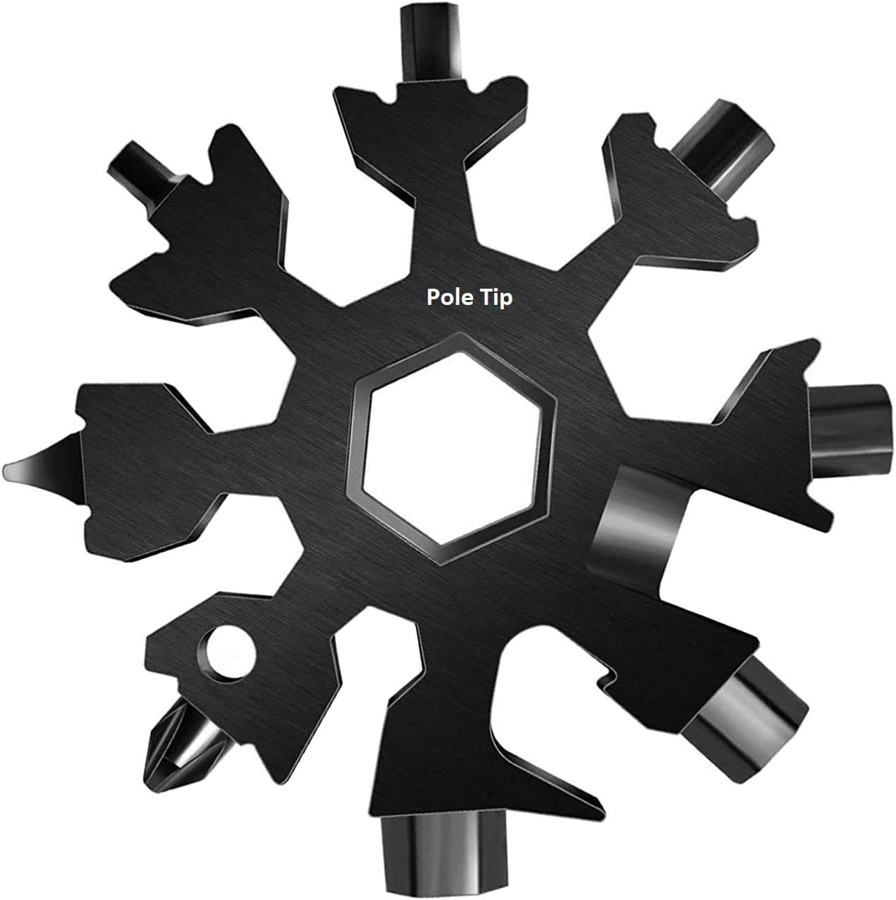 Pole Tip 18 in 1 Snowflake Multi Tool, Stocking Fillers for Men,Survival Kits, Camping Accessories