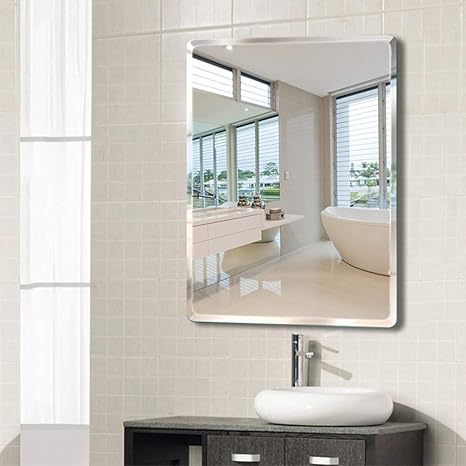 Amazon Mirahope ノンフレーム 鏡 貼る鏡 貼れる 姿見 浴室鏡