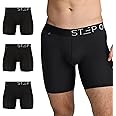 STEP ONE Mens Underwear Boxer Briefs for Men Pack of 3-Underwear for Men, Moisture-Wicking, 3D Pouch, No Ride Up Boxer Briefs
