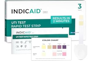 INDICAID UTI Test Strips for Home Use | Detects 2 Markers of Leukocytes & Nitrites | Accurate Results in 2 Minutes | Urinary Tract Infection Testing Know Why to Guide Your Next Step