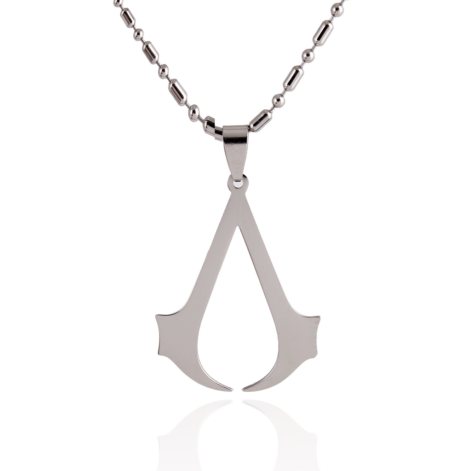 HUAN XUN Men's Stainless Steel Cosplay Desmond Miles Necklace, 18.9"